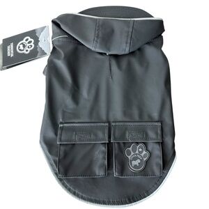 CANADA POOCH New Black Torrential Tracker Rain Jacket Pockets Size 10
